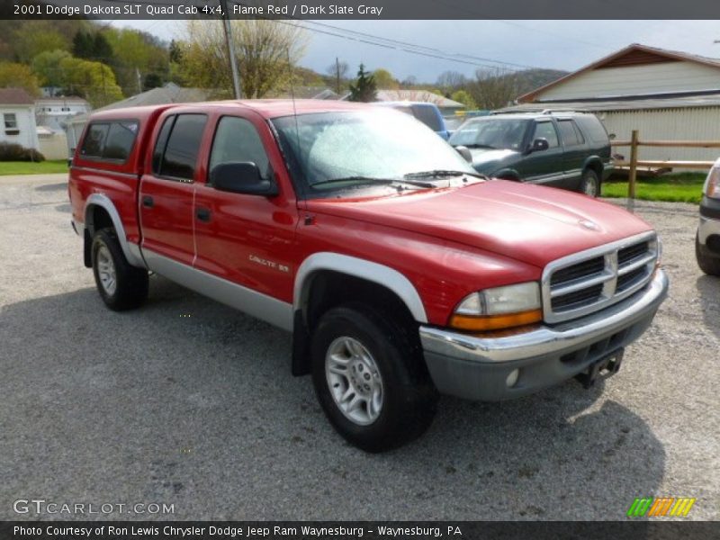 Flame Red / Dark Slate Gray 2001 Dodge Dakota SLT Quad Cab 4x4