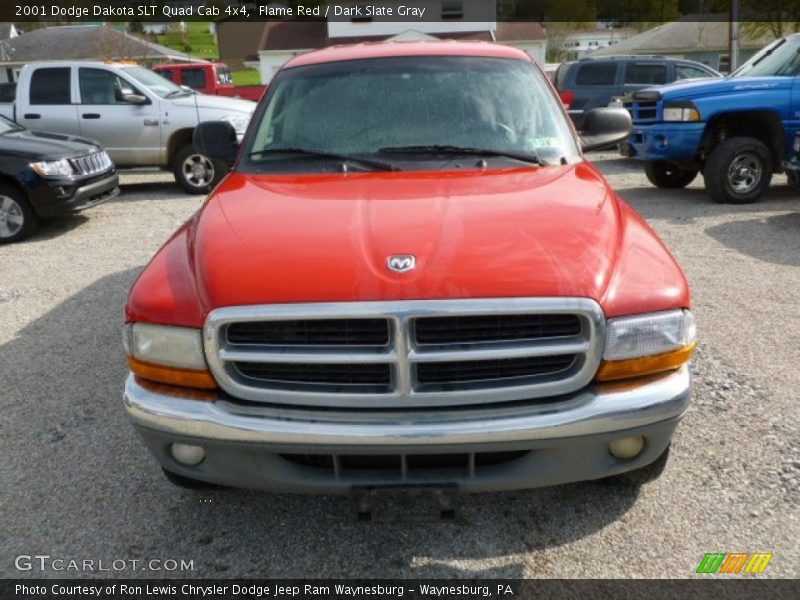 Flame Red / Dark Slate Gray 2001 Dodge Dakota SLT Quad Cab 4x4