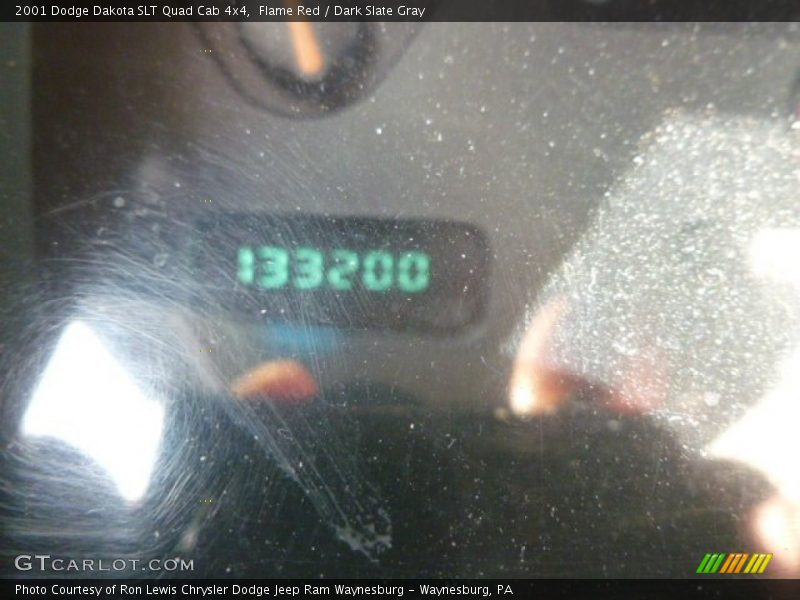Flame Red / Dark Slate Gray 2001 Dodge Dakota SLT Quad Cab 4x4