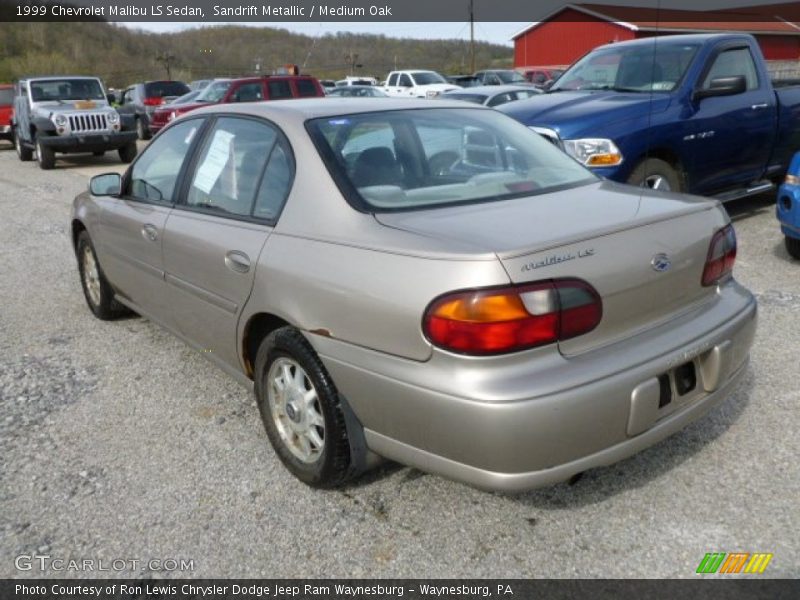 Sandrift Metallic / Medium Oak 1999 Chevrolet Malibu LS Sedan