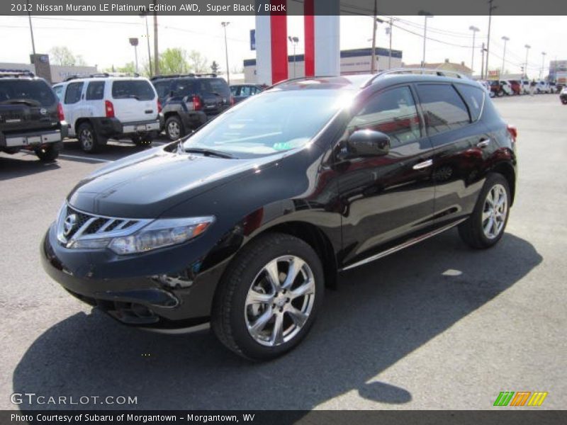 Super Black / Black 2012 Nissan Murano LE Platinum Edition AWD