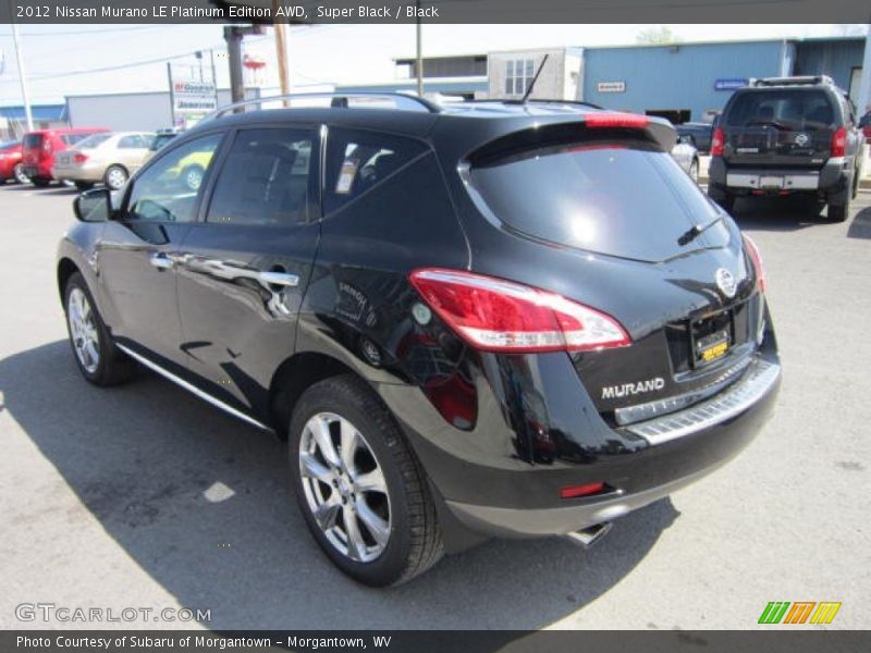 Super Black / Black 2012 Nissan Murano LE Platinum Edition AWD