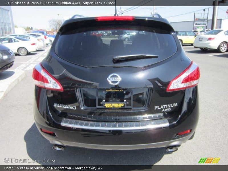 Super Black / Black 2012 Nissan Murano LE Platinum Edition AWD