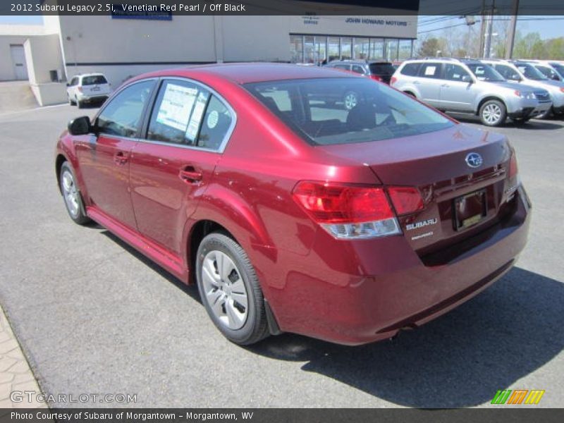 Venetian Red Pearl / Off Black 2012 Subaru Legacy 2.5i
