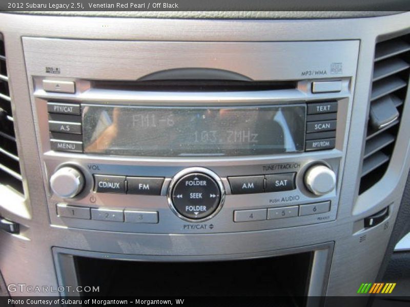 Venetian Red Pearl / Off Black 2012 Subaru Legacy 2.5i