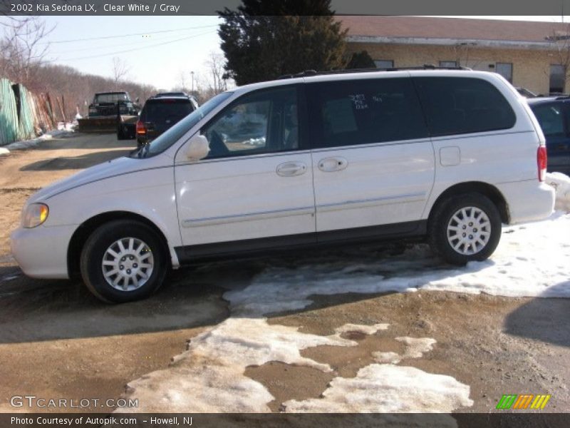 Clear White / Gray 2002 Kia Sedona LX