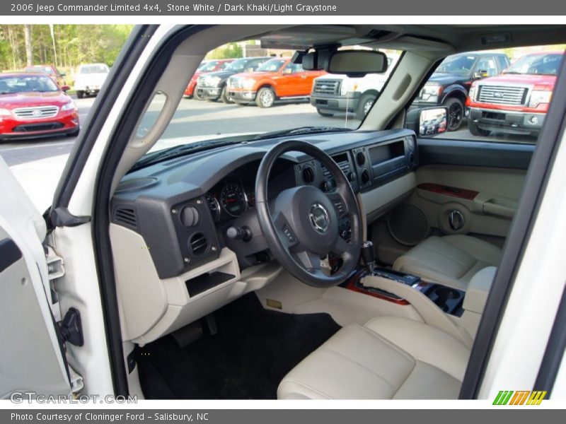 Stone White / Dark Khaki/Light Graystone 2006 Jeep Commander Limited 4x4