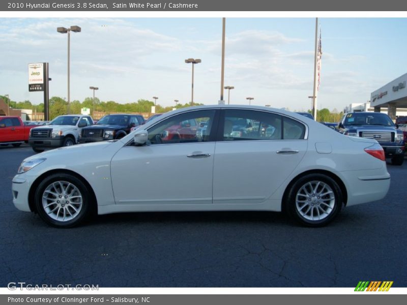 Satin White Pearl / Cashmere 2010 Hyundai Genesis 3.8 Sedan