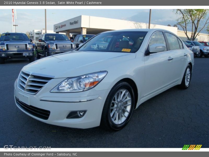 Satin White Pearl / Cashmere 2010 Hyundai Genesis 3.8 Sedan
