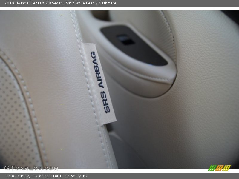 Satin White Pearl / Cashmere 2010 Hyundai Genesis 3.8 Sedan