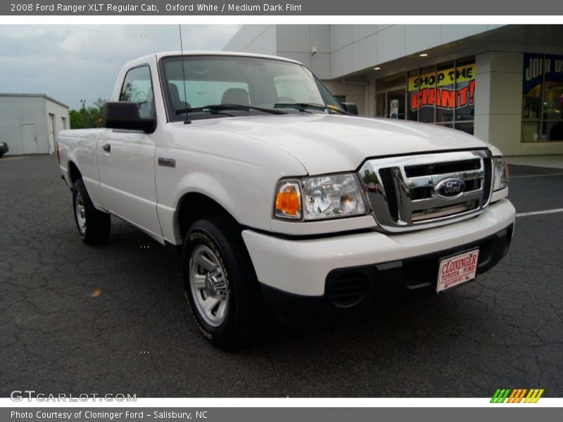 Oxford White / Medium Dark Flint 2008 Ford Ranger XLT Regular Cab