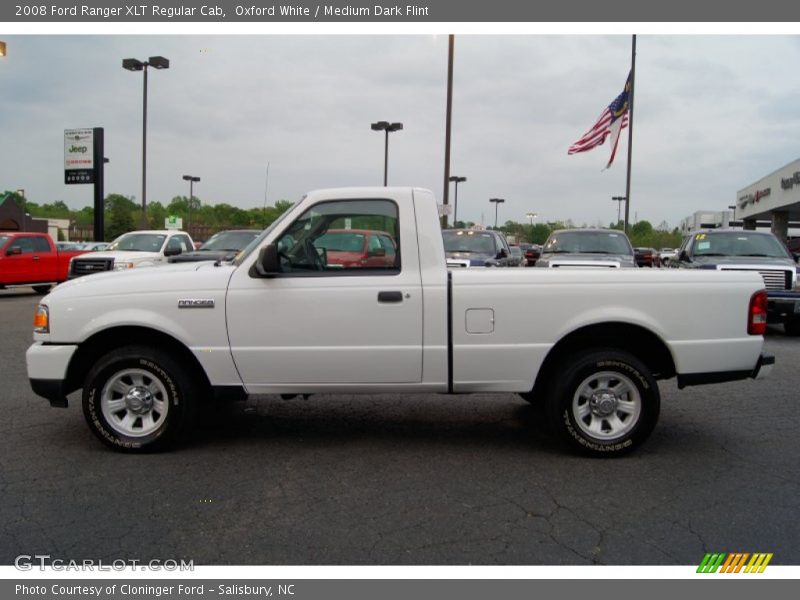 Oxford White / Medium Dark Flint 2008 Ford Ranger XLT Regular Cab