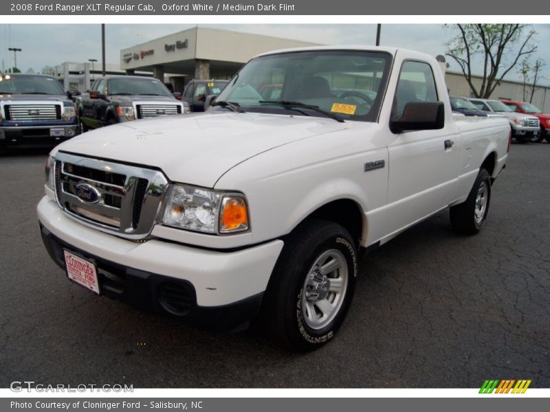 Oxford White / Medium Dark Flint 2008 Ford Ranger XLT Regular Cab
