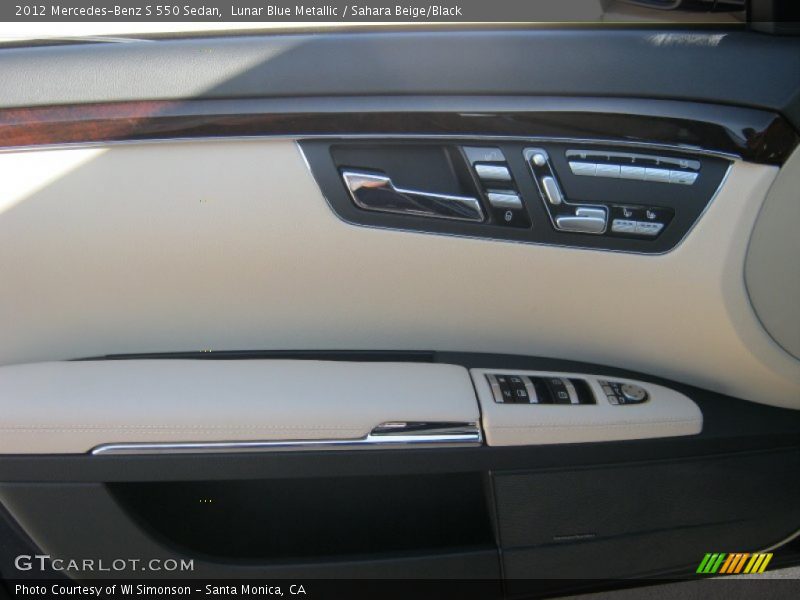 Lunar Blue Metallic / Sahara Beige/Black 2012 Mercedes-Benz S 550 Sedan