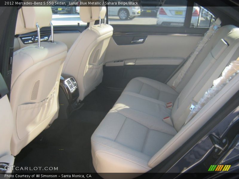 Lunar Blue Metallic / Sahara Beige/Black 2012 Mercedes-Benz S 550 Sedan