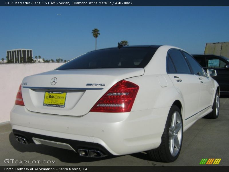 Diamond White Metallic / AMG Black 2012 Mercedes-Benz S 63 AMG Sedan