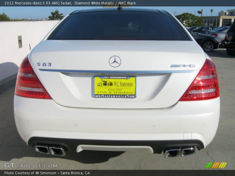 Diamond White Metallic / AMG Black 2012 Mercedes-Benz S 63 AMG Sedan