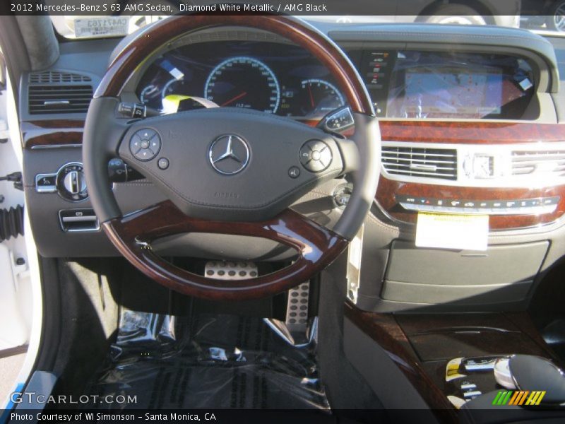 Diamond White Metallic / AMG Black 2012 Mercedes-Benz S 63 AMG Sedan