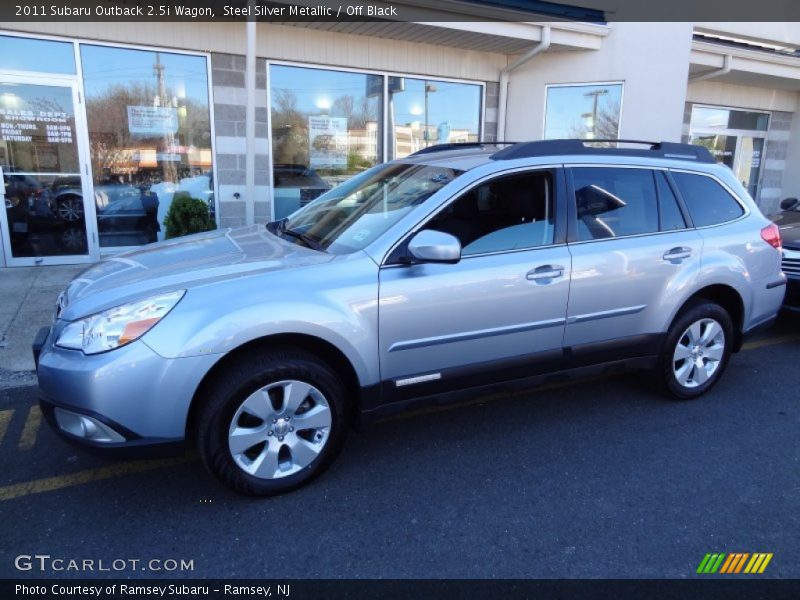 Steel Silver Metallic / Off Black 2011 Subaru Outback 2.5i Wagon