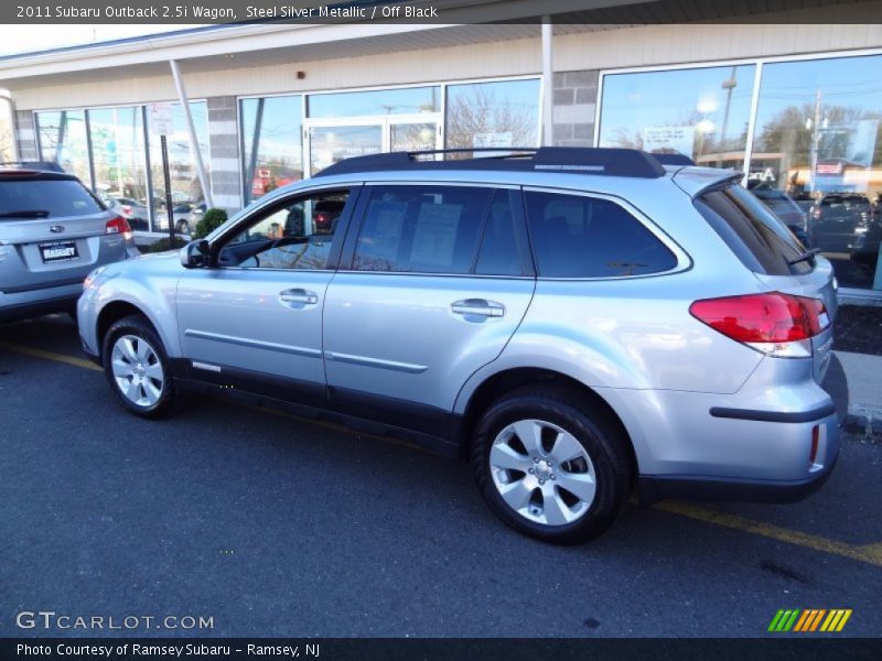 Steel Silver Metallic / Off Black 2011 Subaru Outback 2.5i Wagon