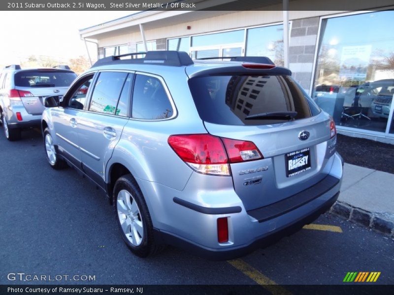 Steel Silver Metallic / Off Black 2011 Subaru Outback 2.5i Wagon
