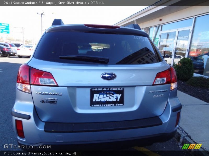 Steel Silver Metallic / Off Black 2011 Subaru Outback 2.5i Wagon