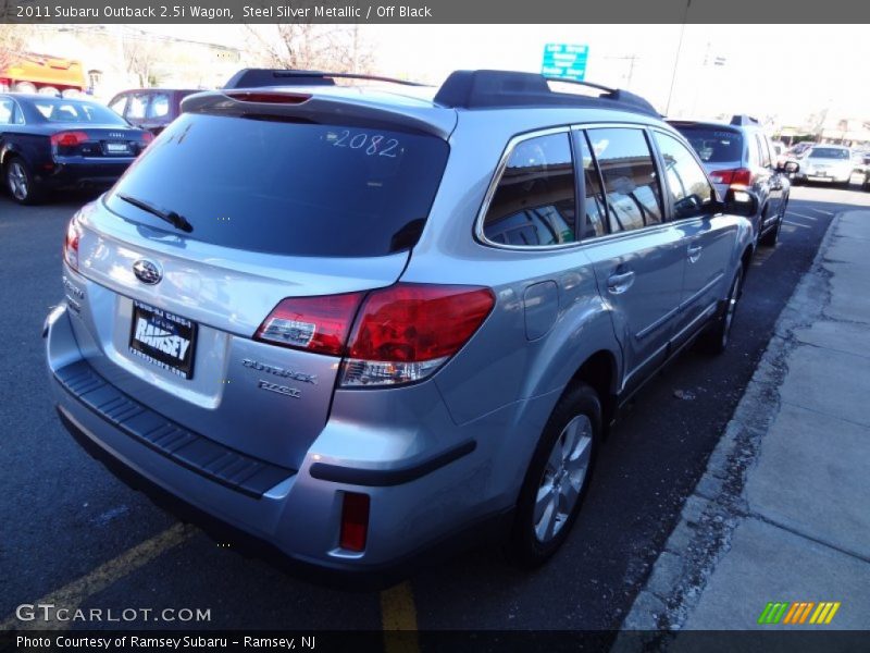 Steel Silver Metallic / Off Black 2011 Subaru Outback 2.5i Wagon