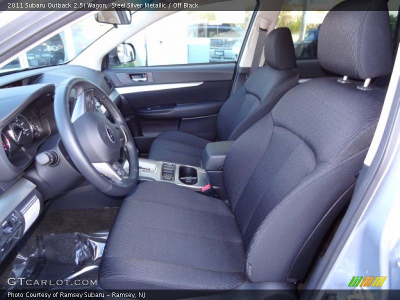 Steel Silver Metallic / Off Black 2011 Subaru Outback 2.5i Wagon