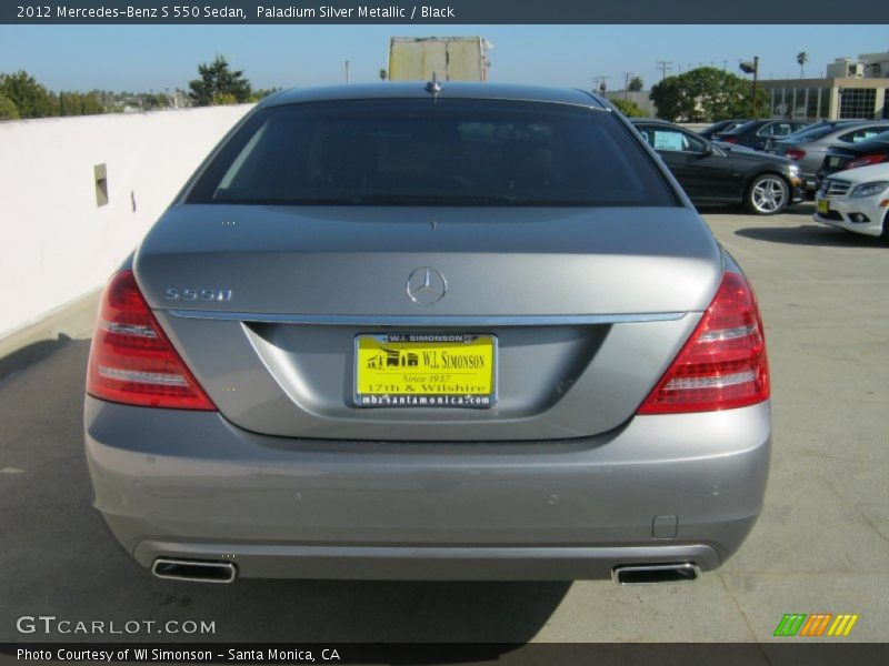 Paladium Silver Metallic / Black 2012 Mercedes-Benz S 550 Sedan