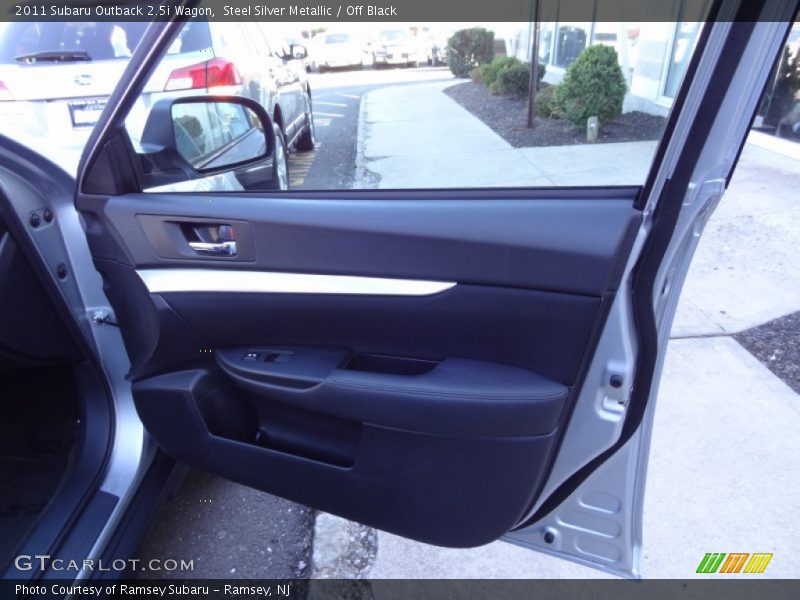 Steel Silver Metallic / Off Black 2011 Subaru Outback 2.5i Wagon