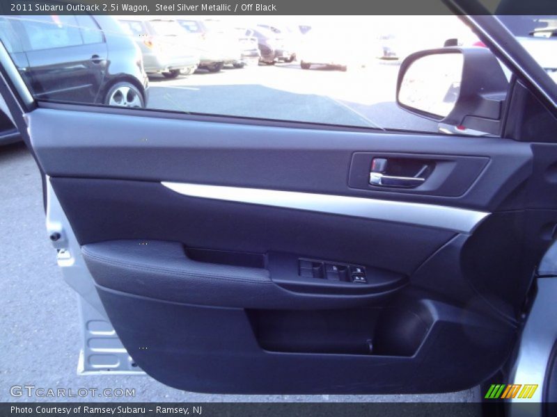 Steel Silver Metallic / Off Black 2011 Subaru Outback 2.5i Wagon