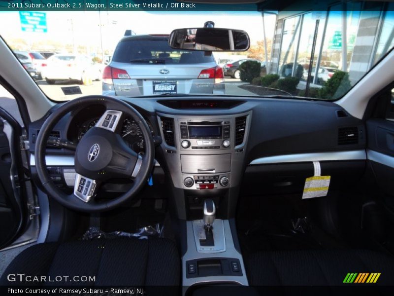 Steel Silver Metallic / Off Black 2011 Subaru Outback 2.5i Wagon
