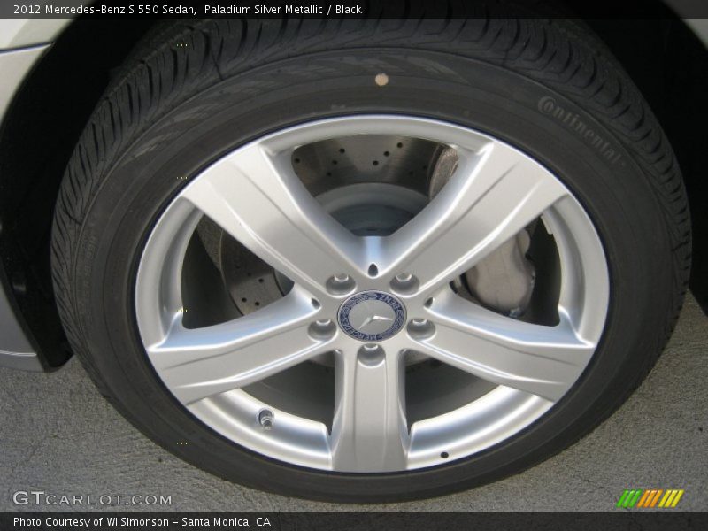 Paladium Silver Metallic / Black 2012 Mercedes-Benz S 550 Sedan