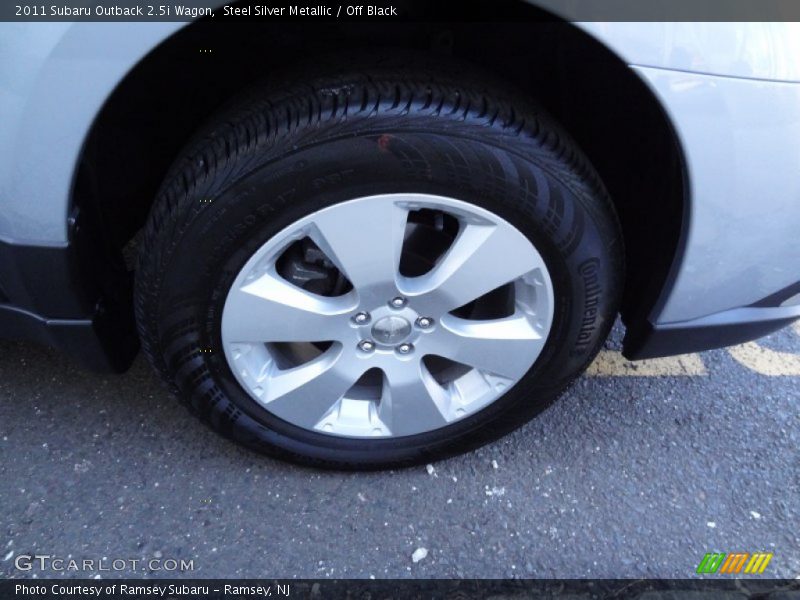 Steel Silver Metallic / Off Black 2011 Subaru Outback 2.5i Wagon