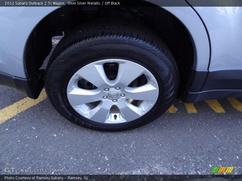 Steel Silver Metallic / Off Black 2011 Subaru Outback 2.5i Wagon
