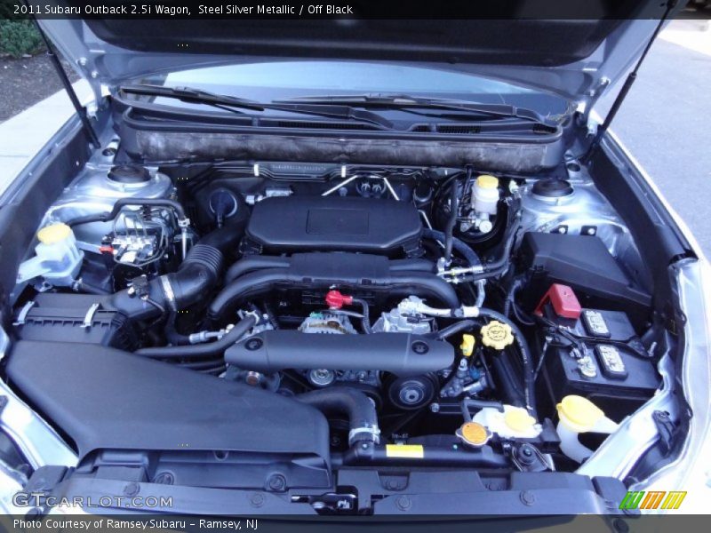 Steel Silver Metallic / Off Black 2011 Subaru Outback 2.5i Wagon
