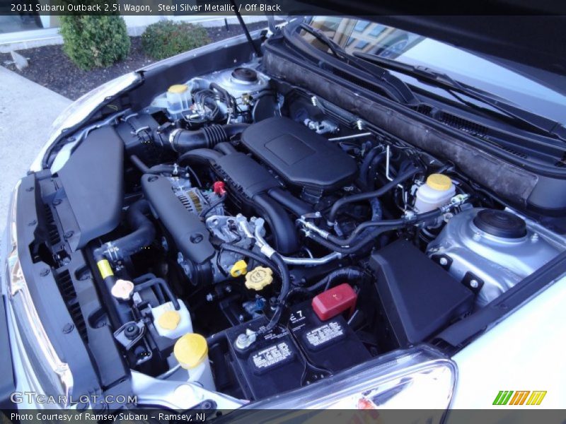 Steel Silver Metallic / Off Black 2011 Subaru Outback 2.5i Wagon