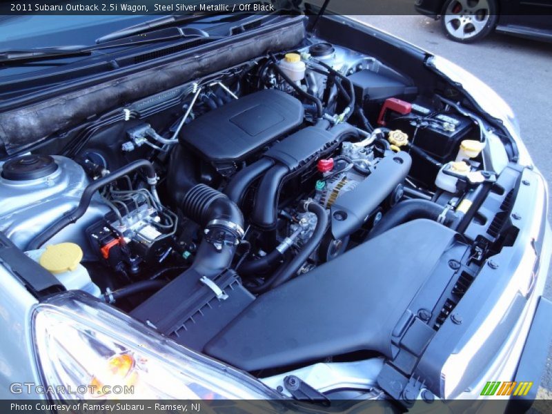 Steel Silver Metallic / Off Black 2011 Subaru Outback 2.5i Wagon