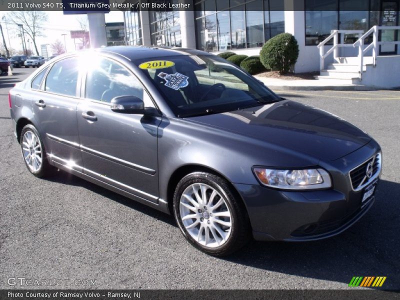 Titanium Grey Metallic / Off Black Leather 2011 Volvo S40 T5