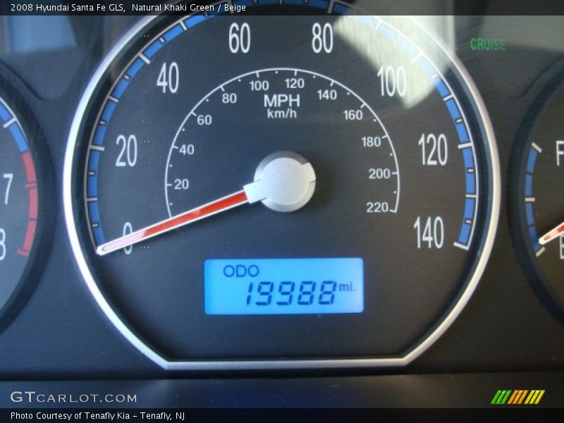 Natural Khaki Green / Beige 2008 Hyundai Santa Fe GLS