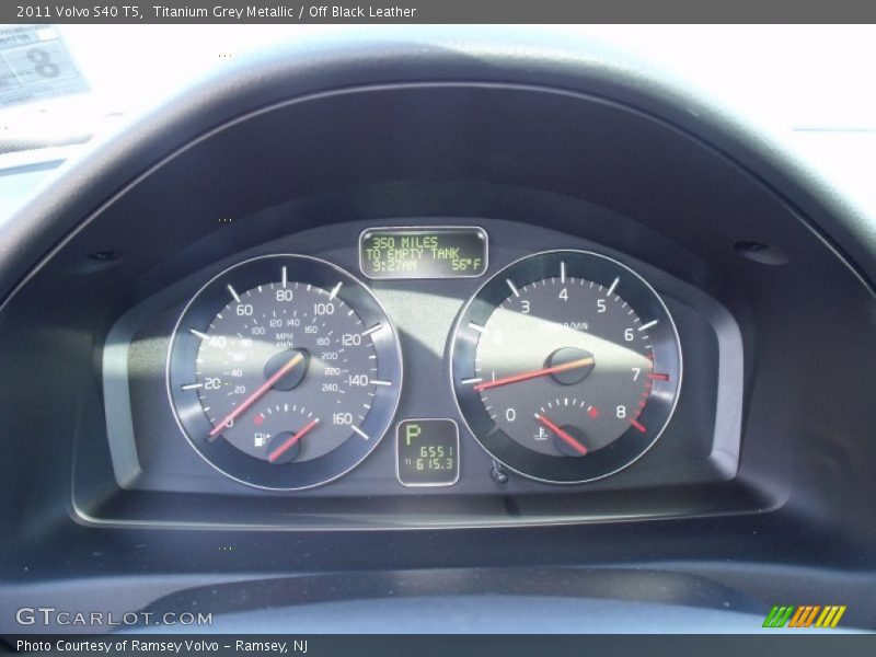 Titanium Grey Metallic / Off Black Leather 2011 Volvo S40 T5