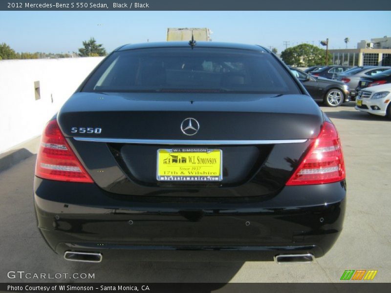 Black / Black 2012 Mercedes-Benz S 550 Sedan