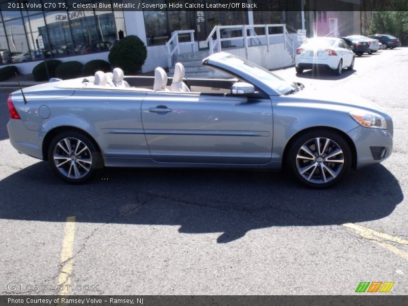 Celestial Blue Metallic / Soverign Hide Calcite Leather/Off Black 2011 Volvo C70 T5