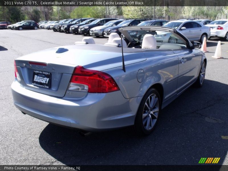 Celestial Blue Metallic / Soverign Hide Calcite Leather/Off Black 2011 Volvo C70 T5