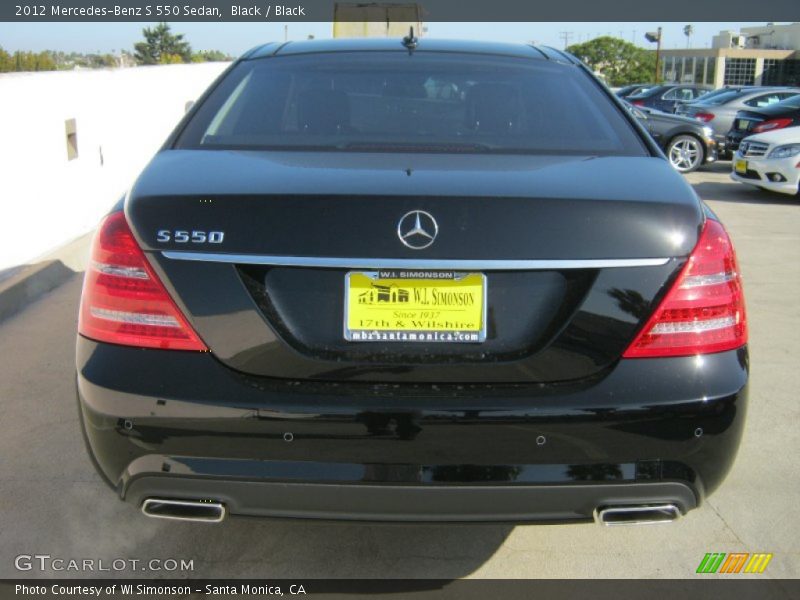 Black / Black 2012 Mercedes-Benz S 550 Sedan