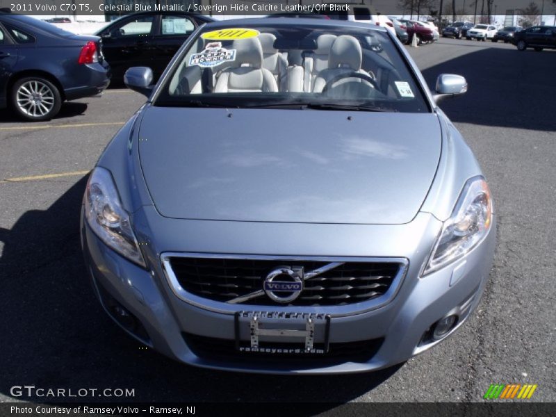 Celestial Blue Metallic / Soverign Hide Calcite Leather/Off Black 2011 Volvo C70 T5