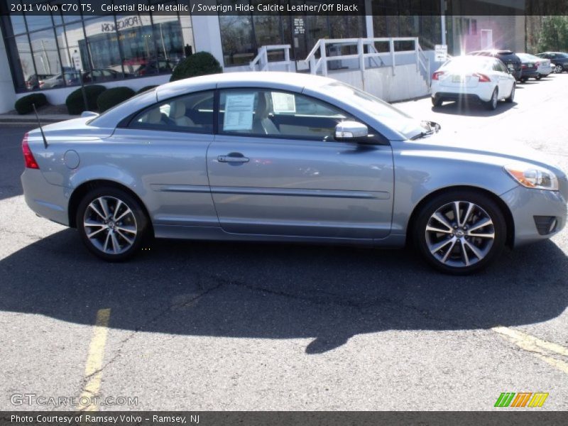 Celestial Blue Metallic / Soverign Hide Calcite Leather/Off Black 2011 Volvo C70 T5