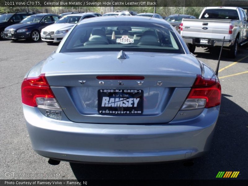 Celestial Blue Metallic / Soverign Hide Calcite Leather/Off Black 2011 Volvo C70 T5