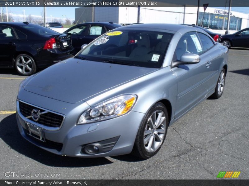Celestial Blue Metallic / Soverign Hide Calcite Leather/Off Black 2011 Volvo C70 T5