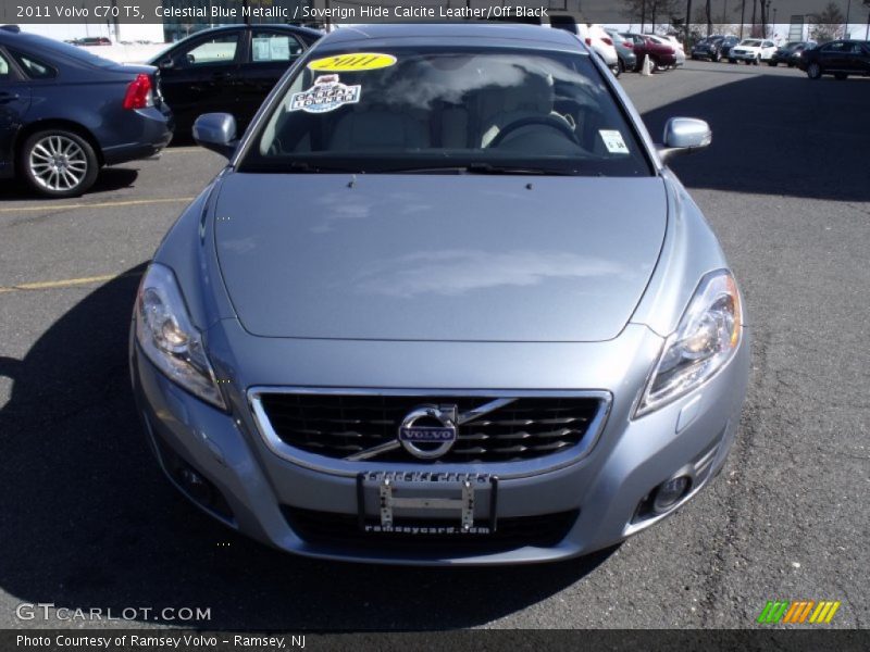 Celestial Blue Metallic / Soverign Hide Calcite Leather/Off Black 2011 Volvo C70 T5
